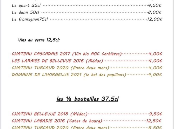 Restaurant Relax café à Grayan-et-l'Hôpital, France