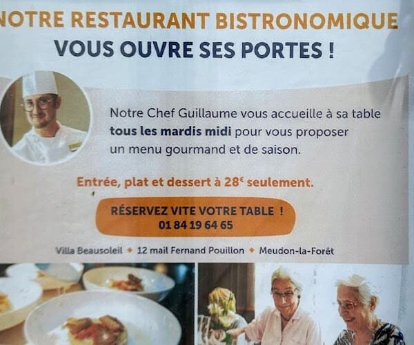 Restaurant bistronomique Villa Beausoleil (Réservation obligatoire) à Meudon, France