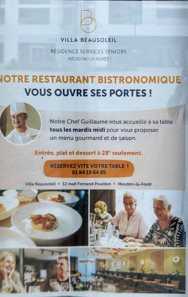 Restaurant bistronomique Villa Beausoleil (Réservation obligatoire) à Meudon, France