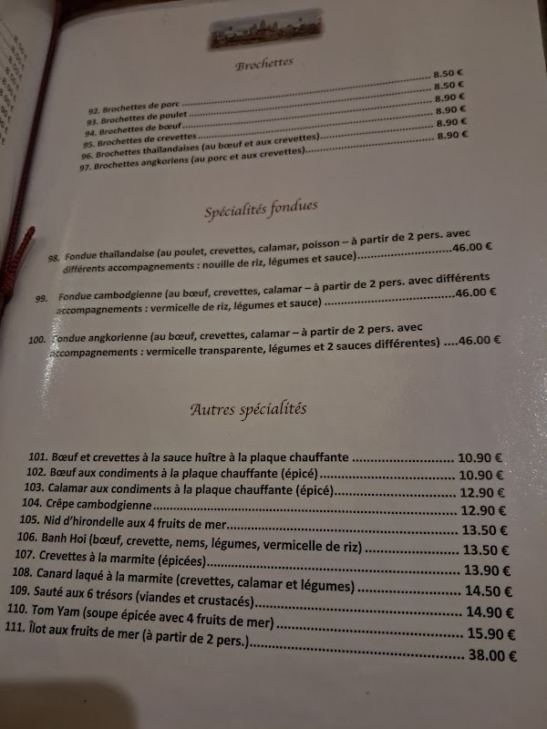 Restaurant Le Palais d’Angkor à Vichy, France