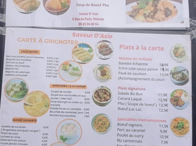 Restaurant Saveurs d’Asie à Moissac, France