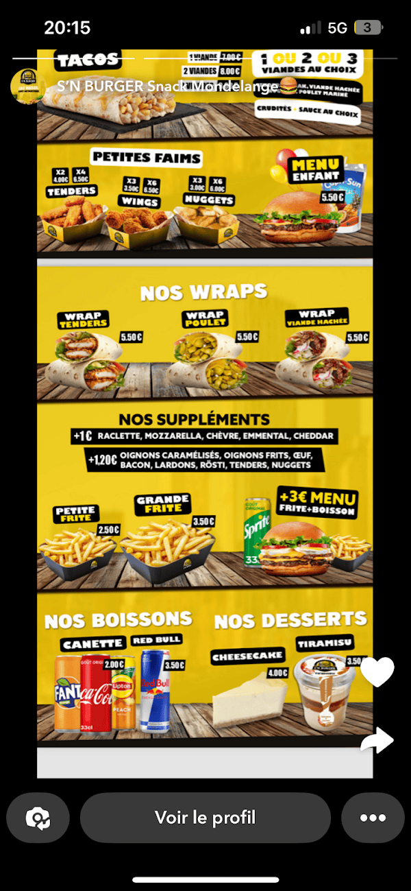 Restaurant S’N BURGER à Mondelange, France