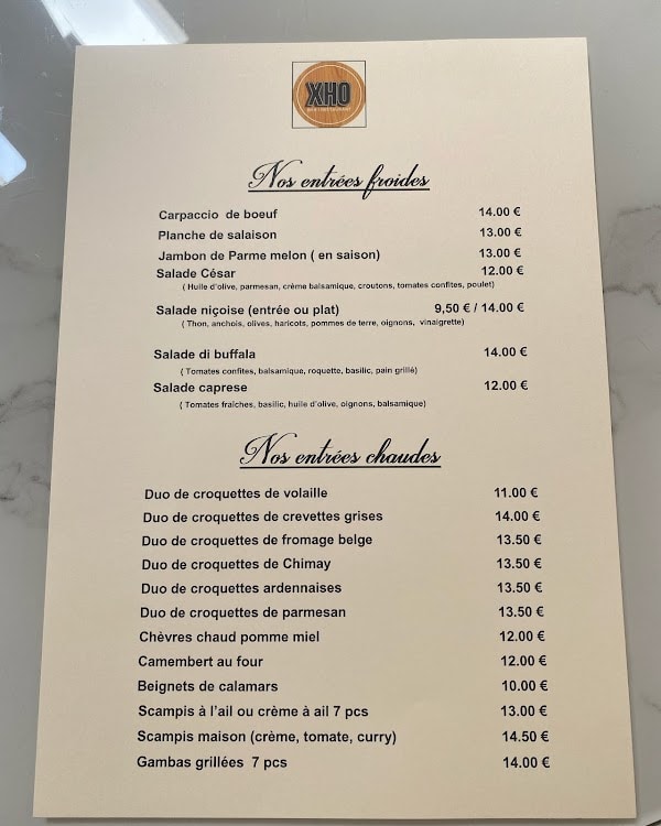 Restaurant XHO à Liège, Belgique
