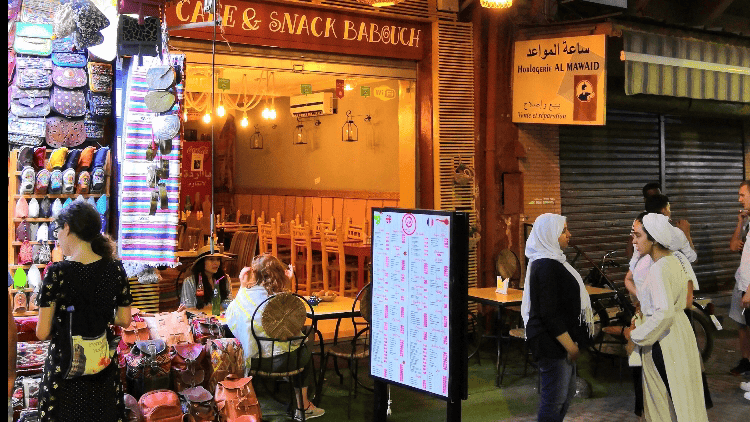 Restaurant Café Babouche medina à Marrakech, Maroc