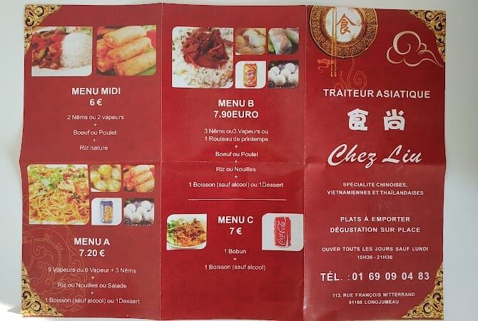 Restaurant Chez Liu à Longjumeau, France