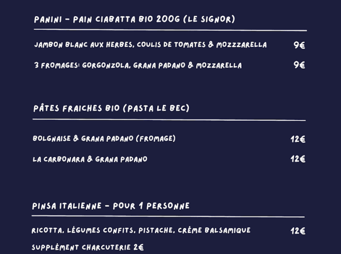 Restaurant Chez Maxime – Foodtruck Cantine Italienne à Penmarch, France