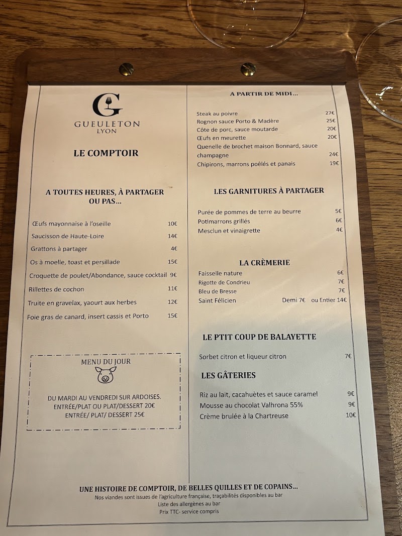 Restaurant Comptoir Gueuleton – Lyon à Lyon, France