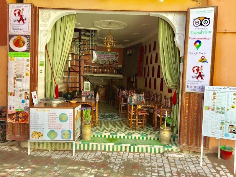 Restaurant Cuisine De Terroir à Marrakech, Maroc