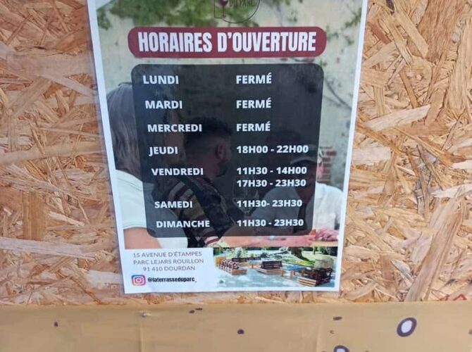 Restaurant La terrasse du parc à Dourdan, France