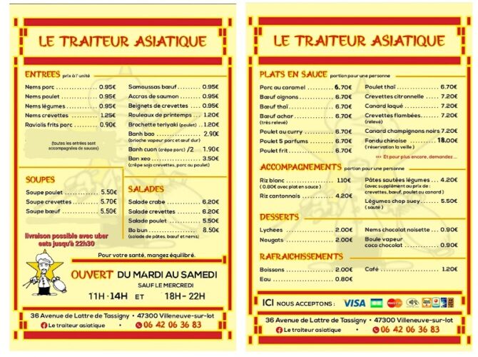 Restaurant Le traiteur asiatique Villeneuve Sur Lot à Villeneuve-sur-lot, France