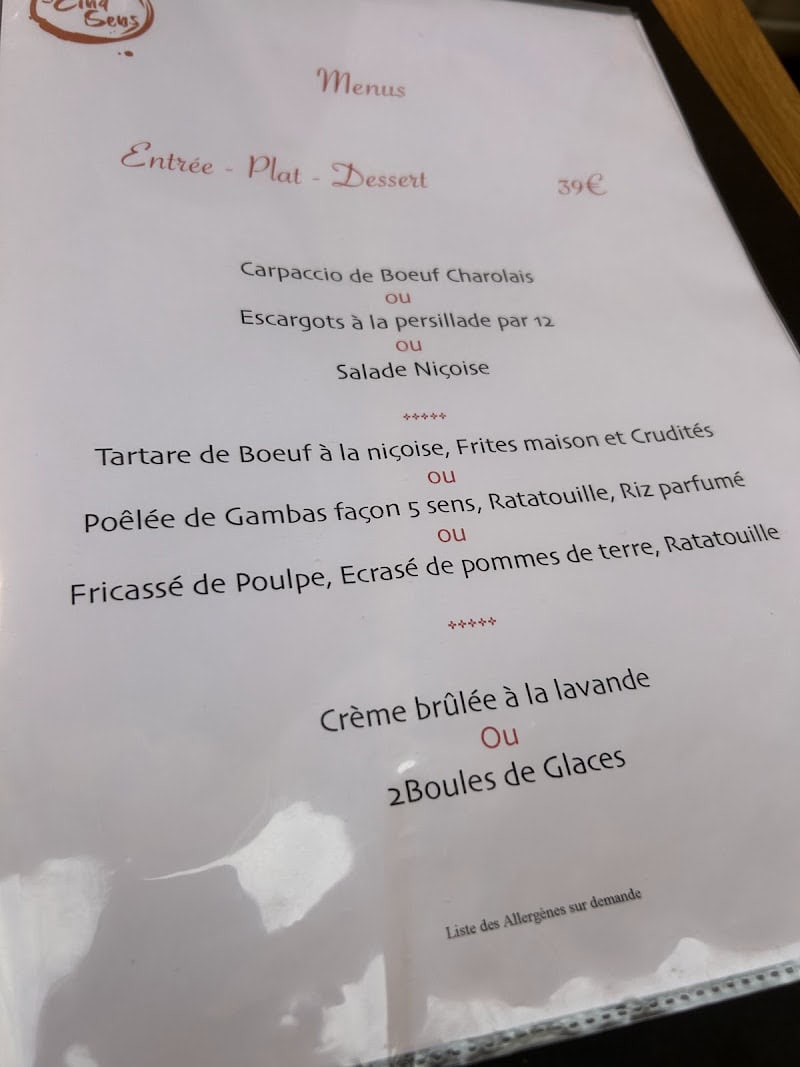 Restaurant Les Cinq Sens à Le Lavandou, France