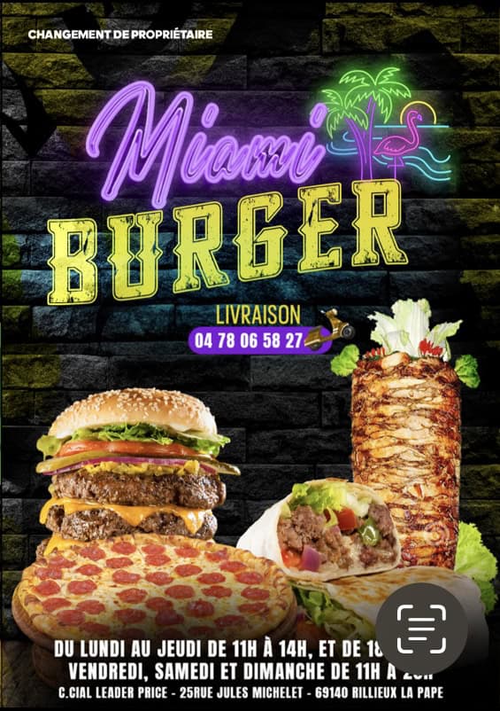 Restaurant Miami Burger à Rillieux-la-Pape, France
