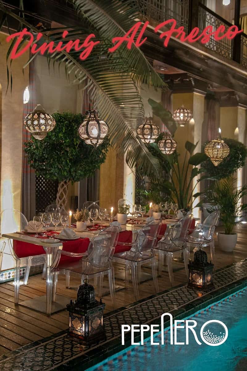 Restaurant Pepe Nero à Marrakech, Maroc