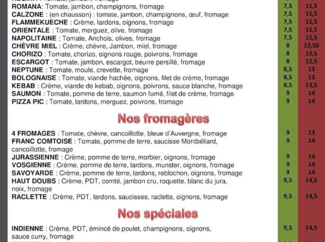 Restaurant Pic Pizz à Gray, France