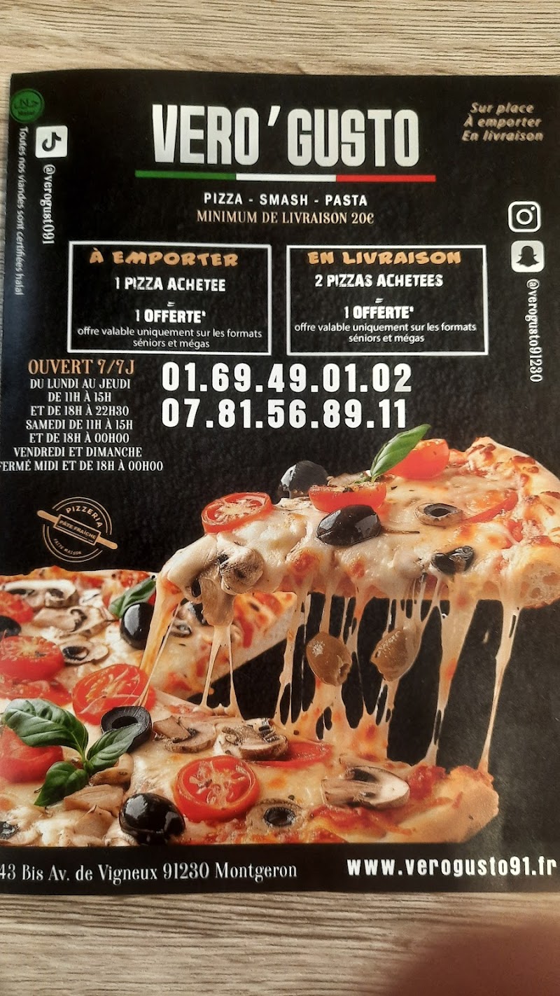 Restaurant PIZZERIA VERO GUSTO à Montgeron, France