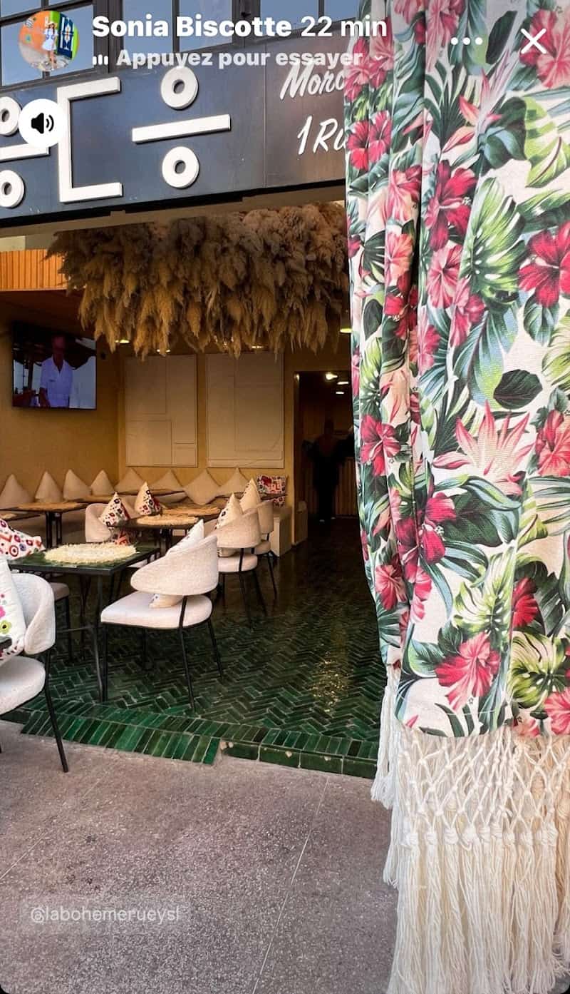 Restaurant Bohème 1 Rue Yves Saint-Laurent Marrakech à Marrakech, Maroc