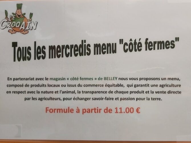 Restaurant le Croq’Ain à Belley, France