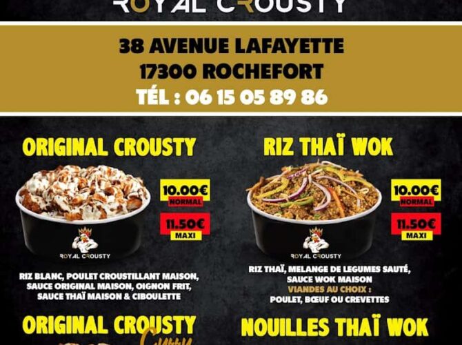 Restaurant royal crousty rochefort à Rochefort, France