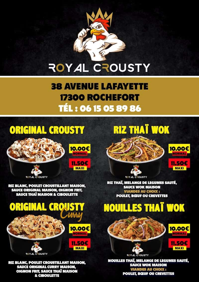 Restaurant royal crousty rochefort à Rochefort, France