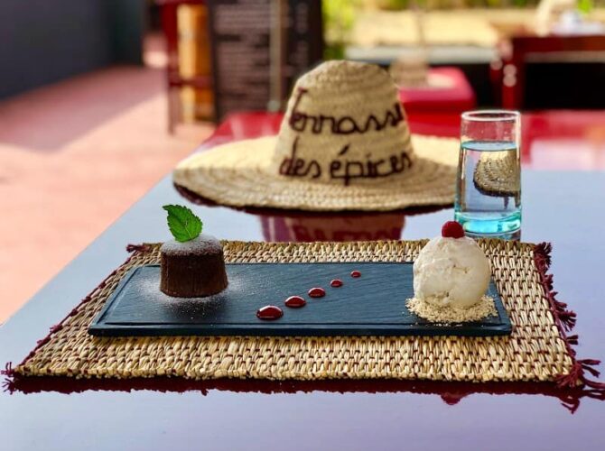 Restaurant Terrasse des épices à Marrakech, Maroc