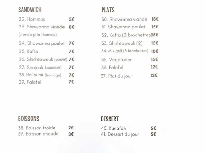 Restaurant Zaatar Liban à Anderlecht, Belgique