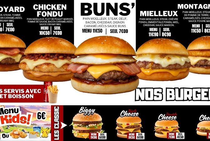 Restaurant Buns Burger Rennes à Rennes, France