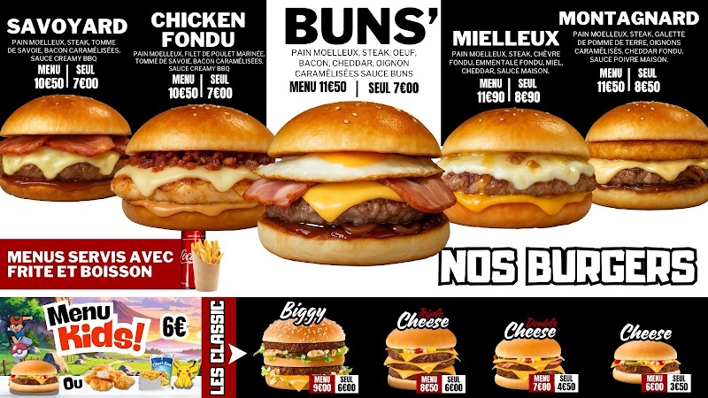 Restaurant Buns Burger Rennes à Rennes, France