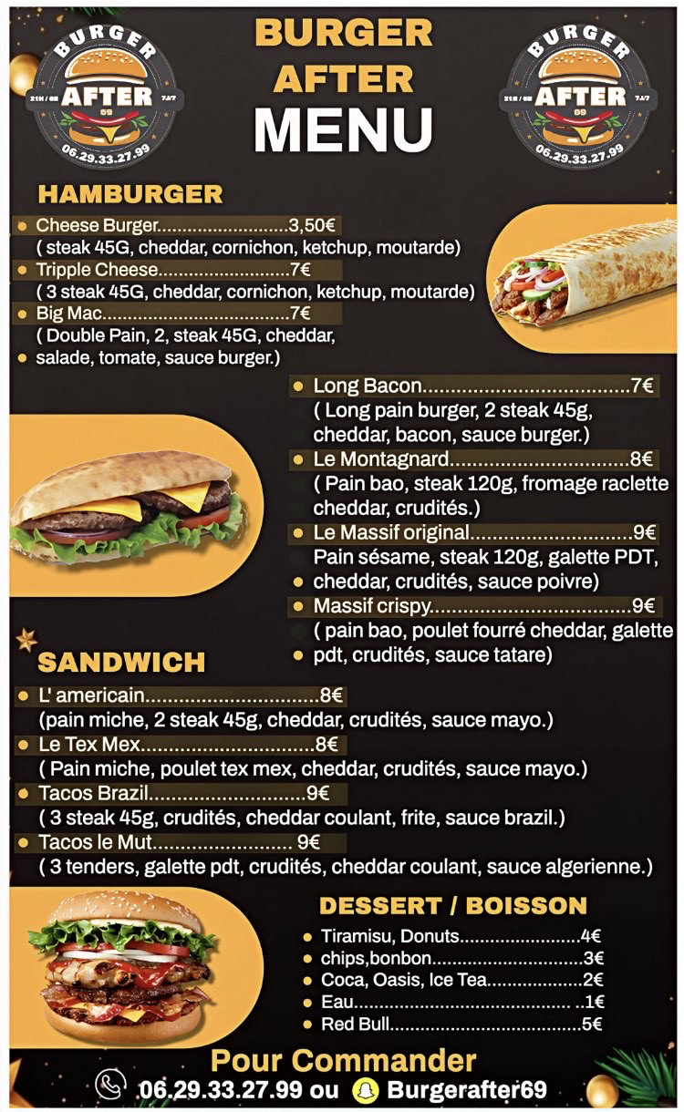 Restaurant Burger After à Lyon, France