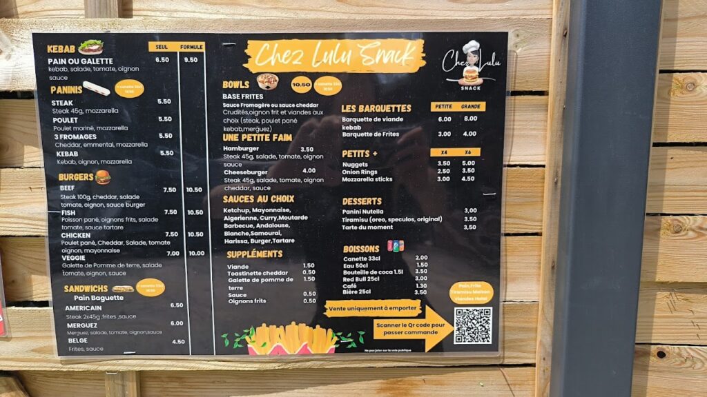 Restaurant Chez Lulu Snack à Longvic, France