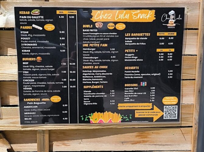 Restaurant Chez Lulu Snack à Longvic, France