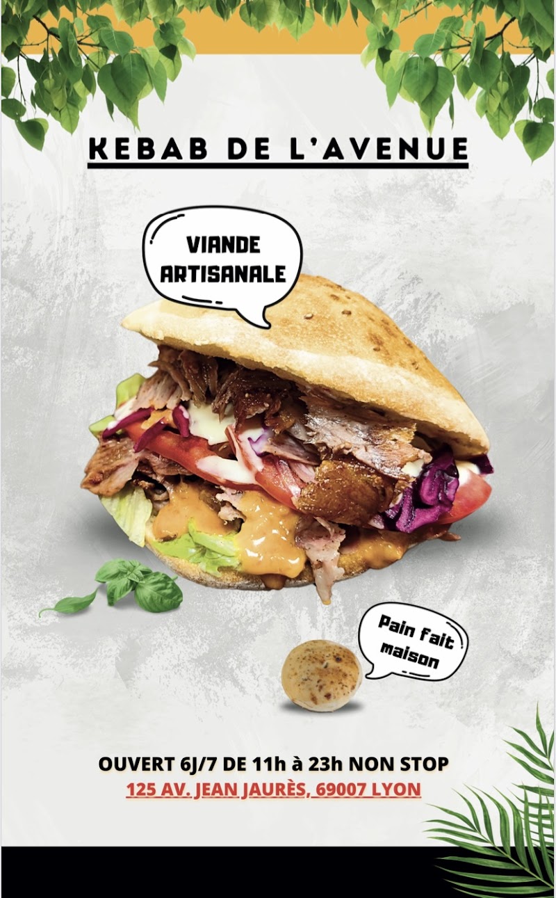 Restaurant Kebab de l’Avenue à Lyon, France