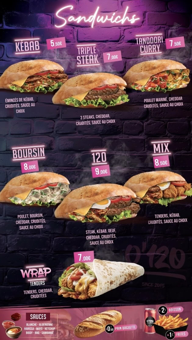 Restaurant Kebab O’120 snack à Brest, France