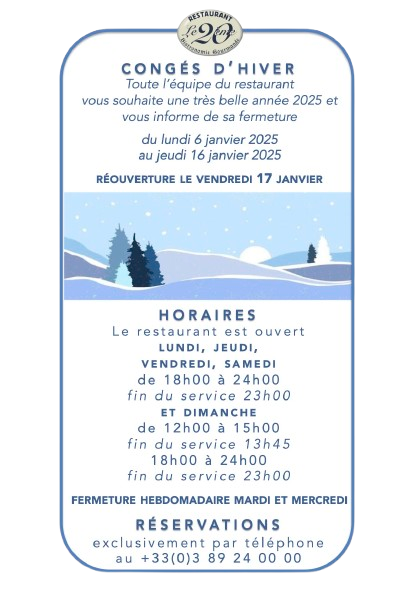 Restaurant Le 20 ème à Colmar, France