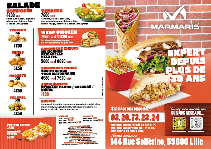 Restaurant Marmaris Kebab Lille à Lille, France