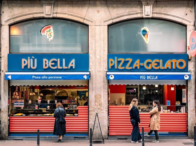 Restaurant Più Bella Pizza & Gelato à Lyon, France