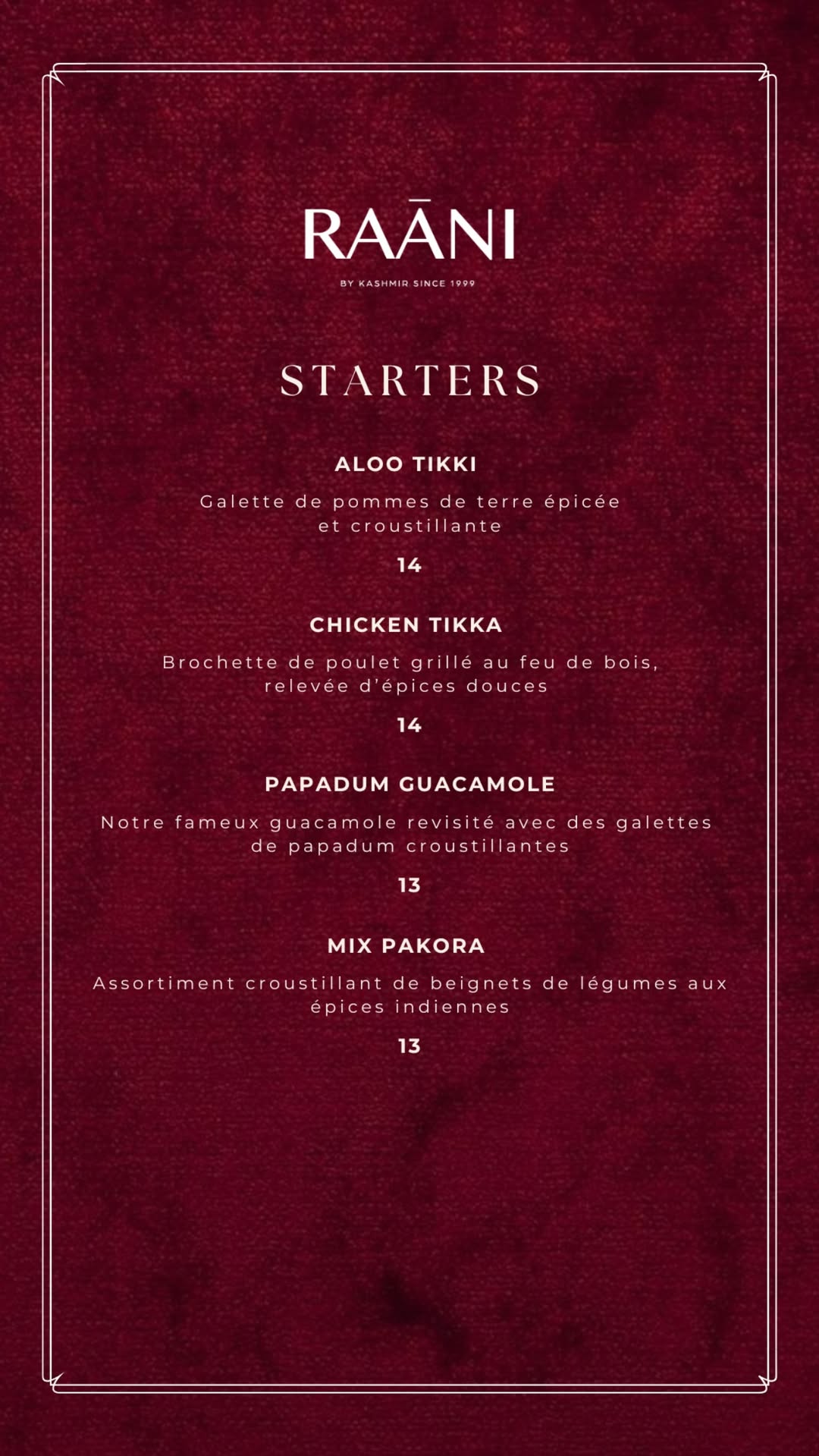 Restaurant RAANI à Villeneuve-Loubet, France