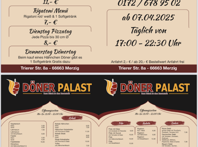 Restaurant Döner Palast à Merzig, Allemagne