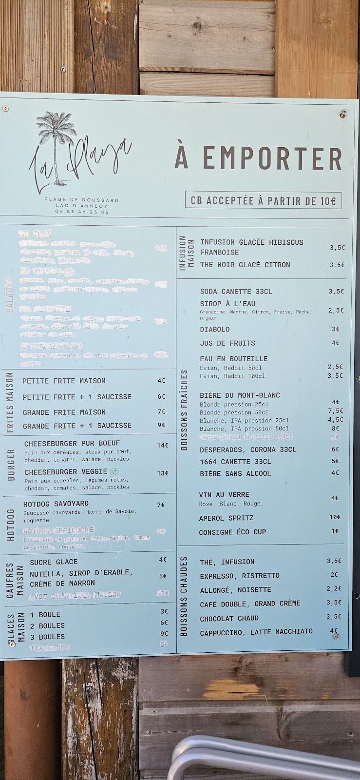 Restaurant de plage bar glacier La Playa à Doussard, France