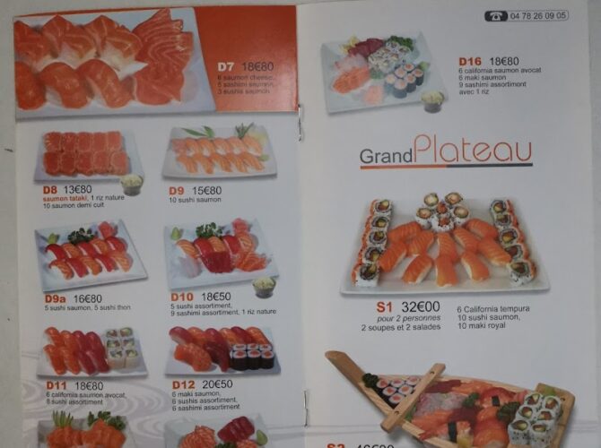 Restaurant S-SUSHI à Lyon, France