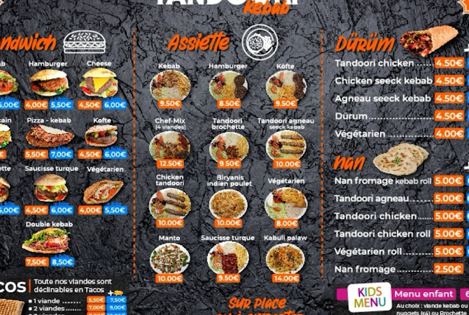 Restaurant Tandoori-kebab à Metz, France