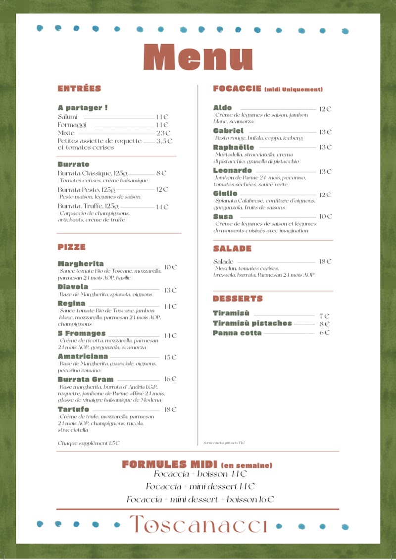 Restaurant Toscanacci a Pantin, France