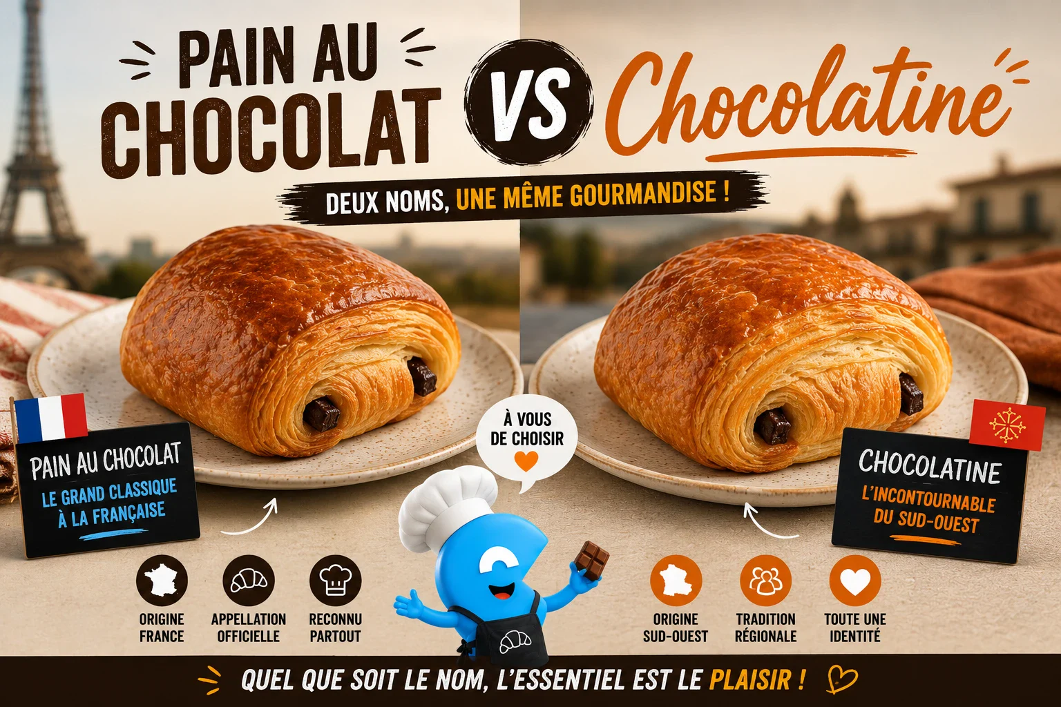 Pain au chocolat vs chocolatine