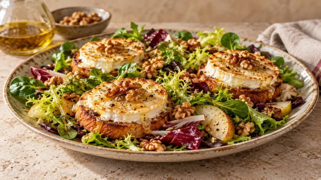 Salade de chèvre chaud